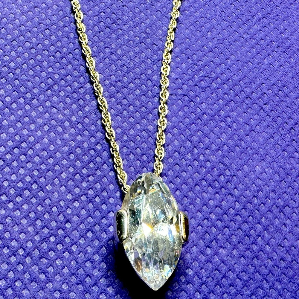 Vintage Avon CZ adjustable rope chain